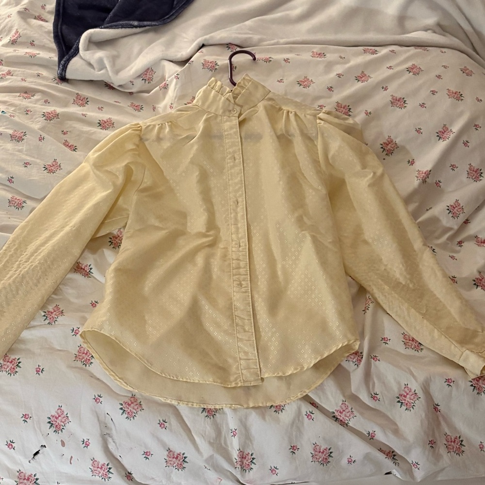 Yellow Long Sleeve Blouse